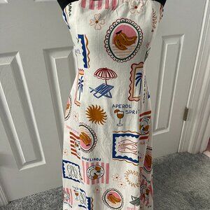 Ladies Strapless tie-back Maxi Dress by Paper Heart - size S